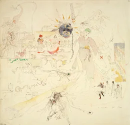 En drøm i absint, 1890 (pen og blæk med wc på papir)